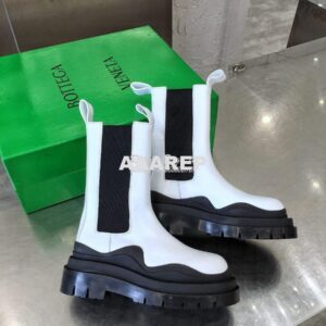 Replica Bottega Veneta BV Tire Boots 630297 White Black 2