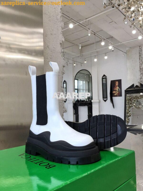 Replica Bottega Veneta BV Tire Boots 630297 White Black 4