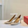 Replica Valentino Garavani Patent Rockstud Pump 85mm Nude