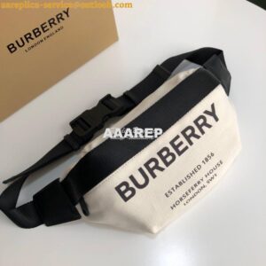 Replica Burberry Medium Horseferry Print Cotton Canvas Bum Bag Natural