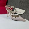 Replica Valentino Garavani Rockstud Caged Ankle Strap pump in Grainy c 2