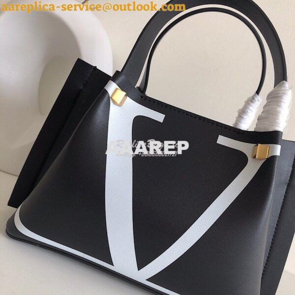 Replica Valentino Garavani VLOGO Escape Shopper Leather Tote Bag 16