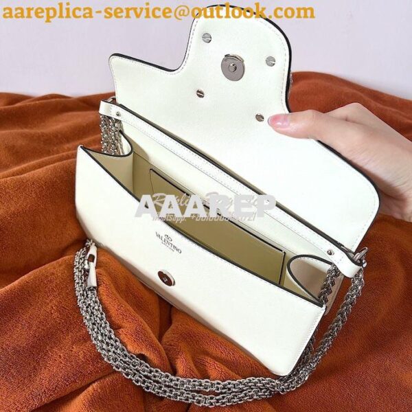 Replica Valentino Locò Shoulder Bag With Jewel Logo WB0K53 Ivory 20