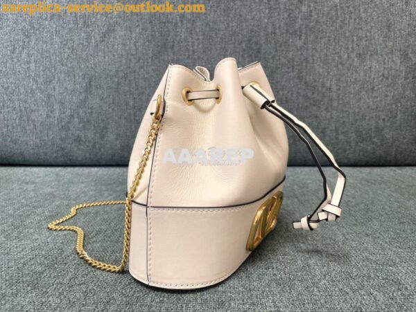 Replica Valentino Mini Bucket Bag In Nappa Leather with VLogo Signatur 5