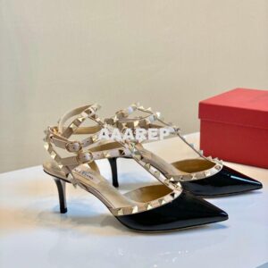 Replica Valentino Garavani Rockstud Caged Pump 65mm Black