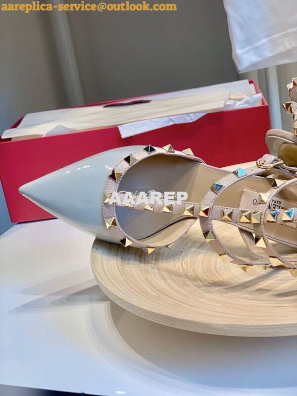 Replica Valentino Garavani Rockstud Caged Pump 65mm BabyBlue 6