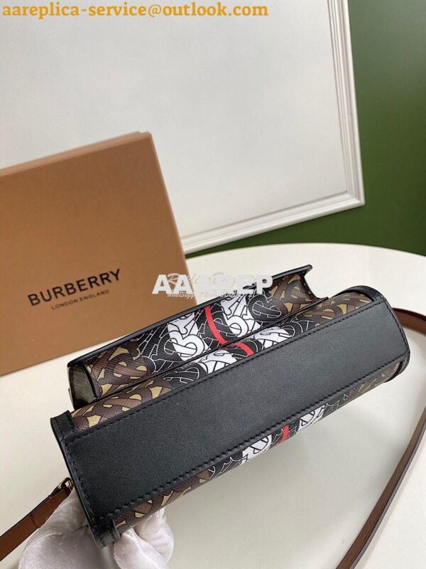 Replica Burberry Mini Monogram Stripe E-canvas Pocket Bag 80146151 14