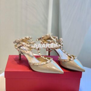 Replica Valentino Garavani Rockstud Caged Pump 65mm Nude