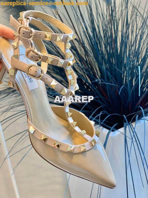 Replica Valentino Garavani Rockstud Caged Pump 65mm Nude 6