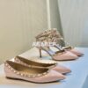 Replica Valentino Garavani Rockstud Caged Pump 65mm Nude