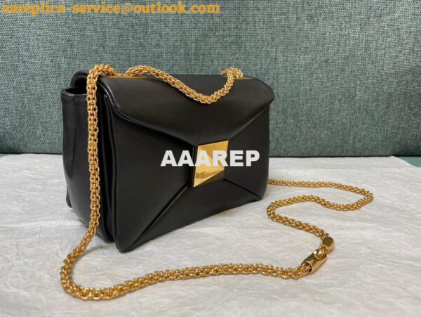 Replica Valentino One Stud Nappa Bag With Chain 1215 Black Gold 6