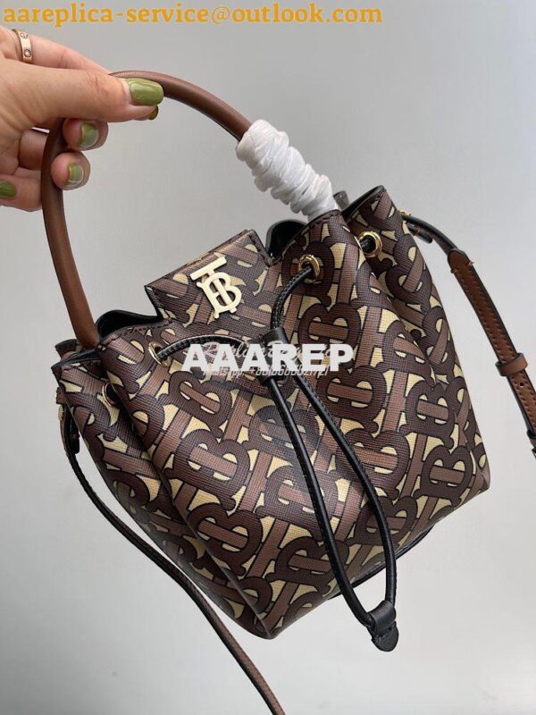 Replica Burberry Monogram E-canvas Bucket Bag 80316541 4