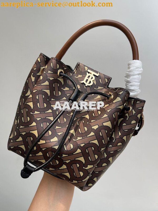 Replica Burberry Monogram E-canvas Bucket Bag 80316541 5