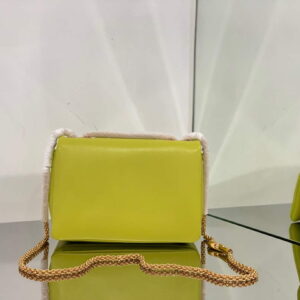 Replica Valentino One Stud Nappa Bag With Chain 1215 Lemon Yellow