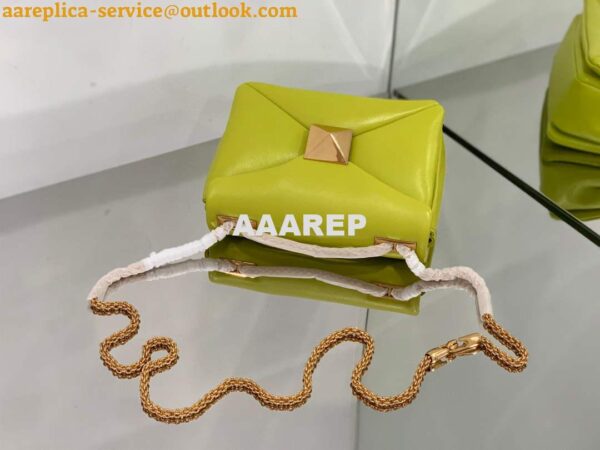 Replica Valentino One Stud Nappa Bag With Chain 1215 Lemon Yellow 4