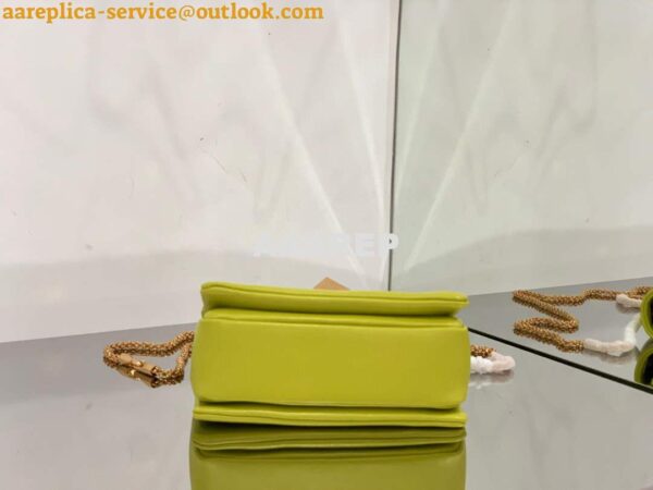 Replica Valentino One Stud Nappa Bag With Chain 1215 Lemon Yellow 5