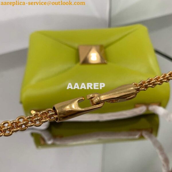 Replica Valentino One Stud Nappa Bag With Chain 1215 Lemon Yellow 7