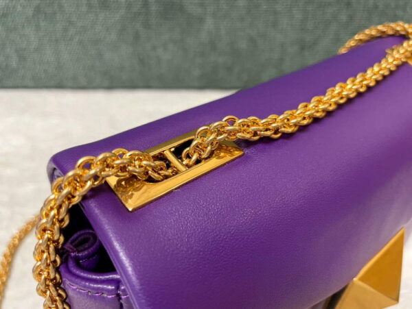 Replica Valentino One Stud Nappa Bag With Chain 1215 Purple 3