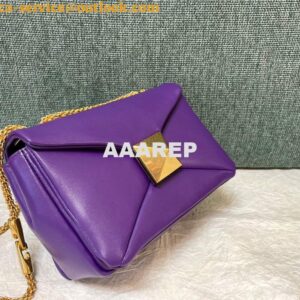 Replica Valentino One Stud Nappa Bag With Chain 1215 Purple 2