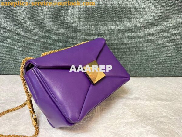 Replica Valentino One Stud Nappa Bag With Chain 1215 Purple 4