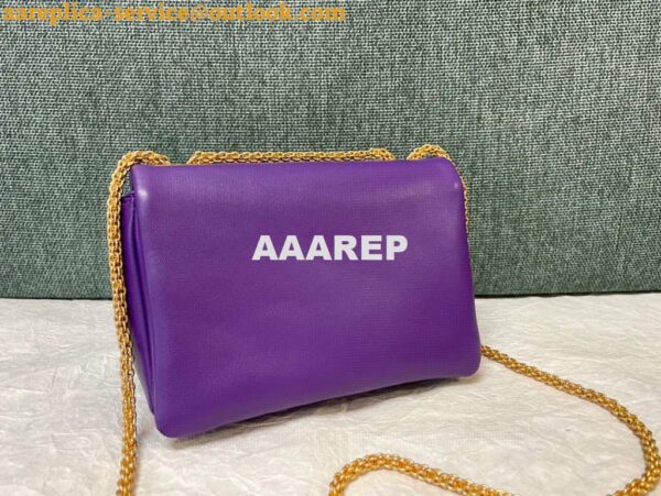 Replica Valentino One Stud Nappa Bag With Chain 1215 Purple 5