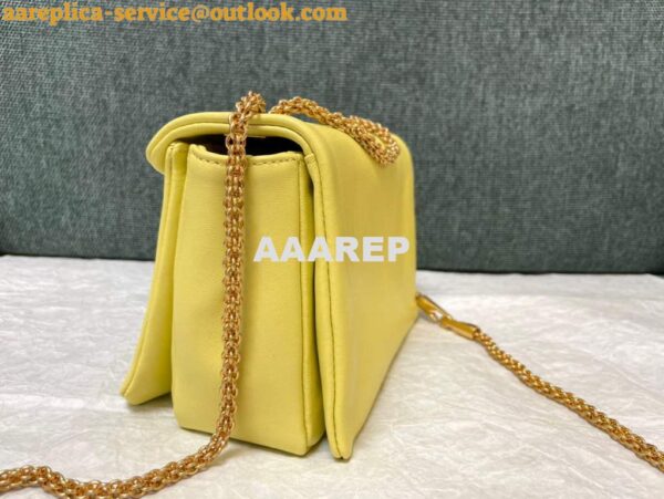 Replica Valentino One Stud Nappa Bag With Chain 1215 Yellow 10