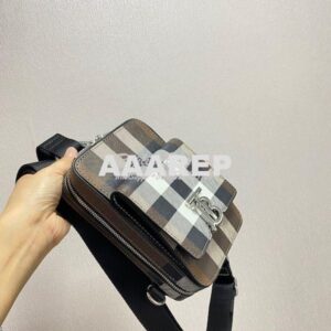 Replica Burberry Monogram Motif Check and Leather Crossbody Bag 805095 2