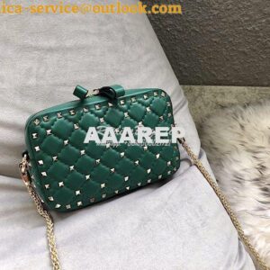 Replica Valentino Rockstud Spike Small Camera Bag QW1B0B60 Green 2