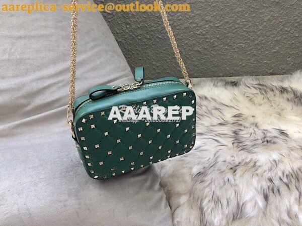 Replica Valentino Rockstud Spike Small Camera Bag QW1B0B60 Green 5