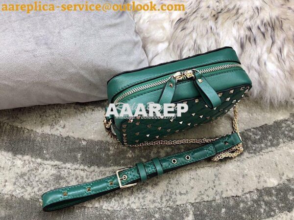 Replica Valentino Rockstud Spike Small Camera Bag QW1B0B60 Green 7