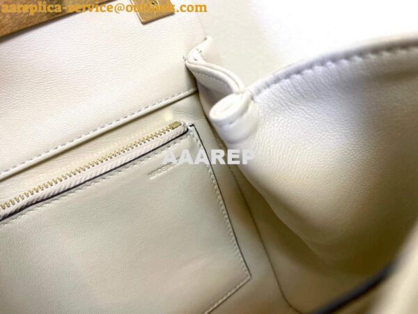 Replica Valentino WB0K58ILK Medium One Stud Grainy Calfskin Handbag Light Ivory 10