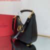 Replica Valentino WB0K69EIM Stud Sign Calfskin Hobo Bag Brown 2