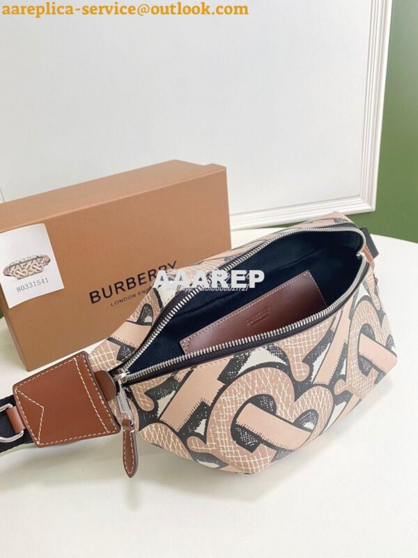 Replica Burberry Monogram Print E-canvas Sonny Bum Bag 80331541 Dark b 11