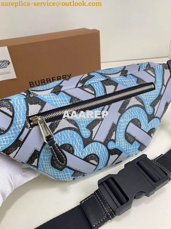 Replica Burberry Monogram Print E-canvas Sonny Bum Bag 80331541 Pale a 11