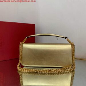 Replica Valentino XW0B0K30 Locò Calfskin Shoulder Bag Gold