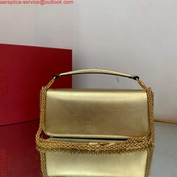 Replica Valentino XW0B0K30 Locò Calfskin Shoulder Bag Gold 3