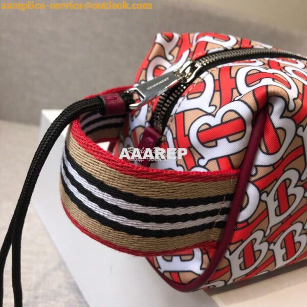 Replica Burberry Monogram Print Nylon Pouch 80107641 Vermilion 5