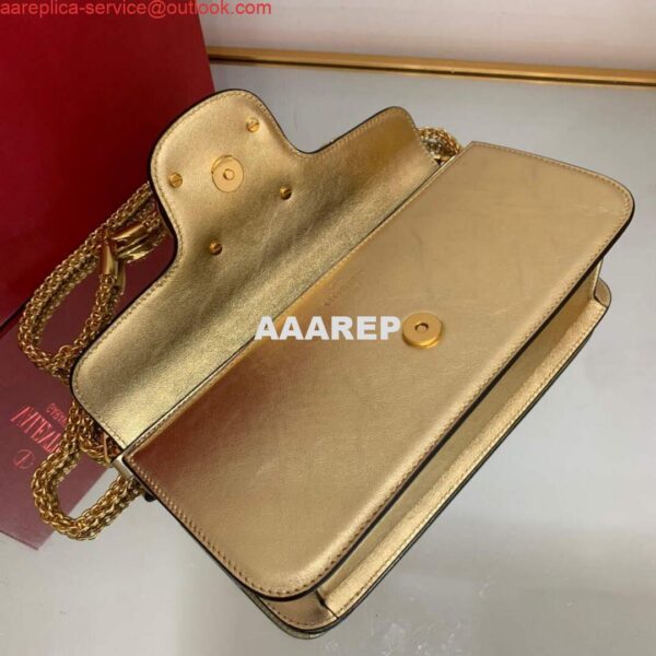 Replica Valentino XW0B0K30 Locò Calfskin Shoulder Bag Gold 7