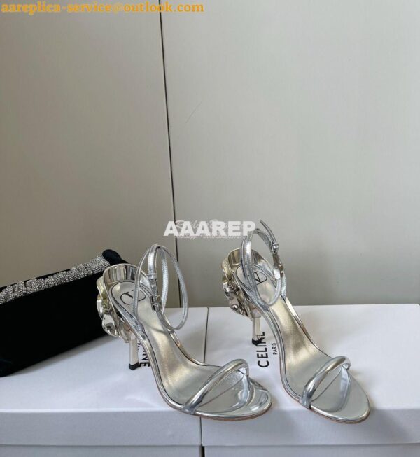 Replica Valentino Roserouche Sandal 1959 In Metallic Nappa Leather 100 5