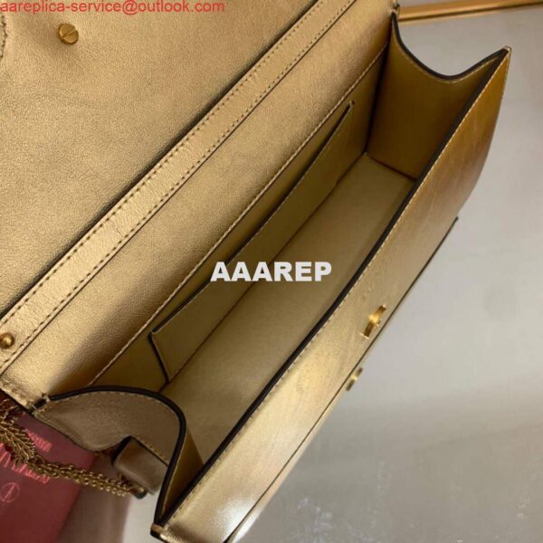 Replica Valentino XW0B0K30 Locò Calfskin Shoulder Bag Gold 8