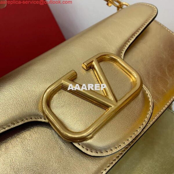 Replica Valentino XW0B0K30 Locò Calfskin Shoulder Bag Gold 10