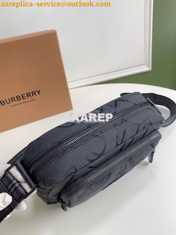 Replica Burberry Monogram Recycled Polyester Crossbody Bag 80299891 Bl 5