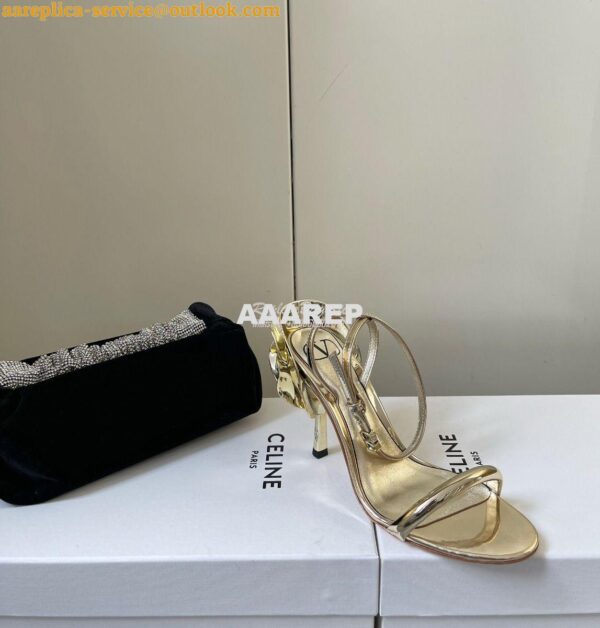 Replica Valentino Roserouche Sandal 1959 In Metallic Nappa Leather 100 14