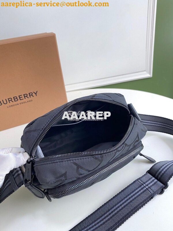 Replica Burberry Monogram Recycled Polyester Crossbody Bag 80299891 Bl 10