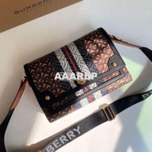 Replica Burberry Monogram Stripe E-canvas Note Crossbody Bag 80264321 2