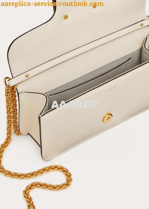 Replica Valentino XW0B0K30 Locò Calfskin Shoulder Bag White 3