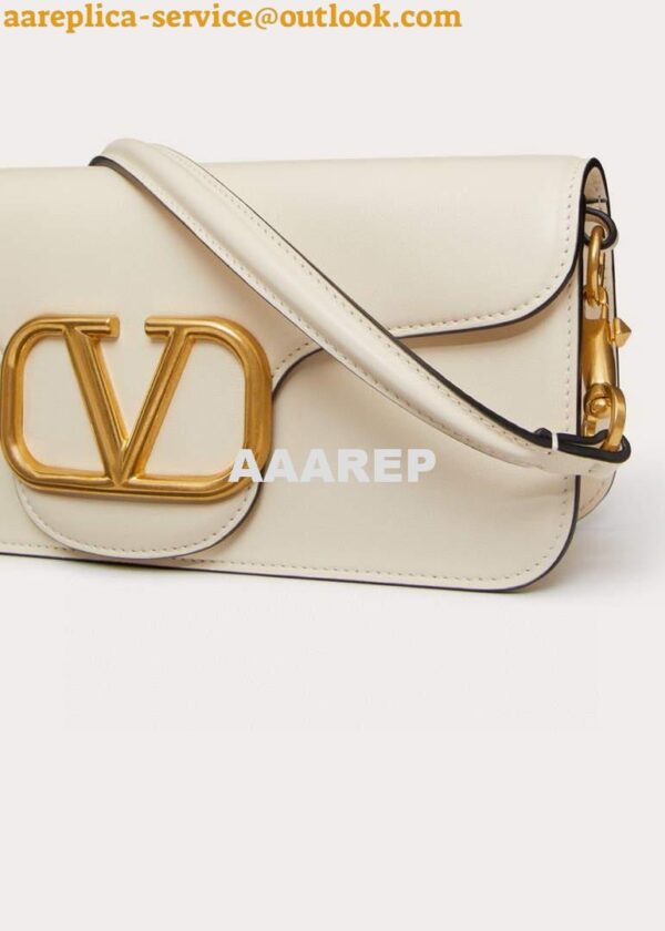 Replica Valentino XW0B0K30 Locò Calfskin Shoulder Bag White 4