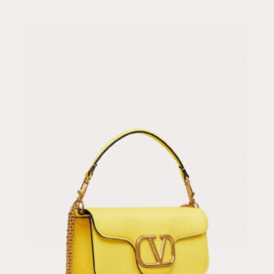 Replica Valentino XW0B0K30 Locò Calfskin Shoulder Bag Yellow