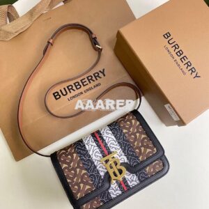 Replica Burberry Monogram Stripe E-canvas TB Bag 80103351 2