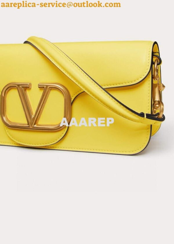 Replica Valentino XW0B0K30 Locò Calfskin Shoulder Bag Yellow 6